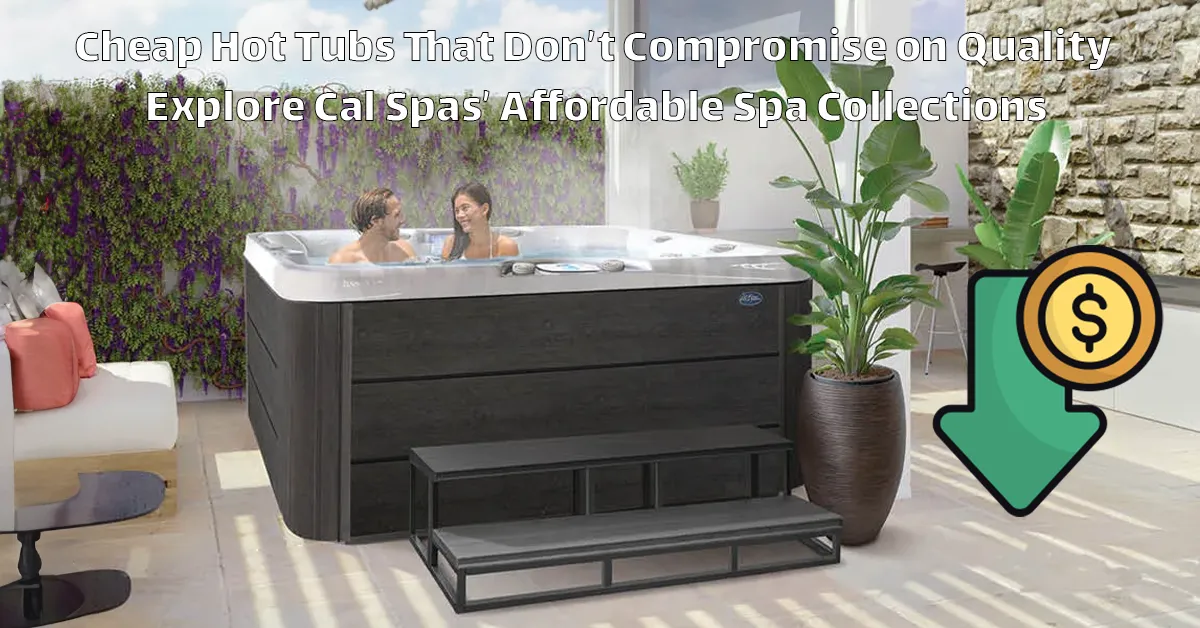 Outdoor Cal Spas hot tub promoting premium spa quality with Cal Spas logo and blog title overlayed.