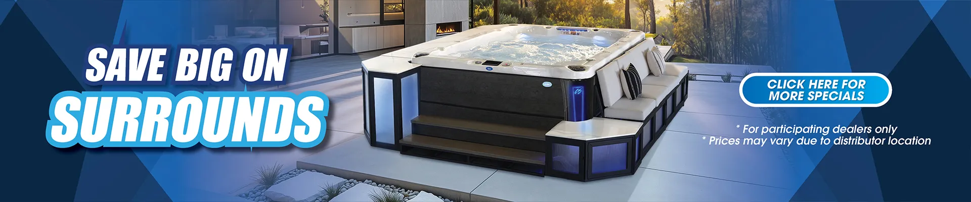 Calspas hot tub being used in a family setting - Garland