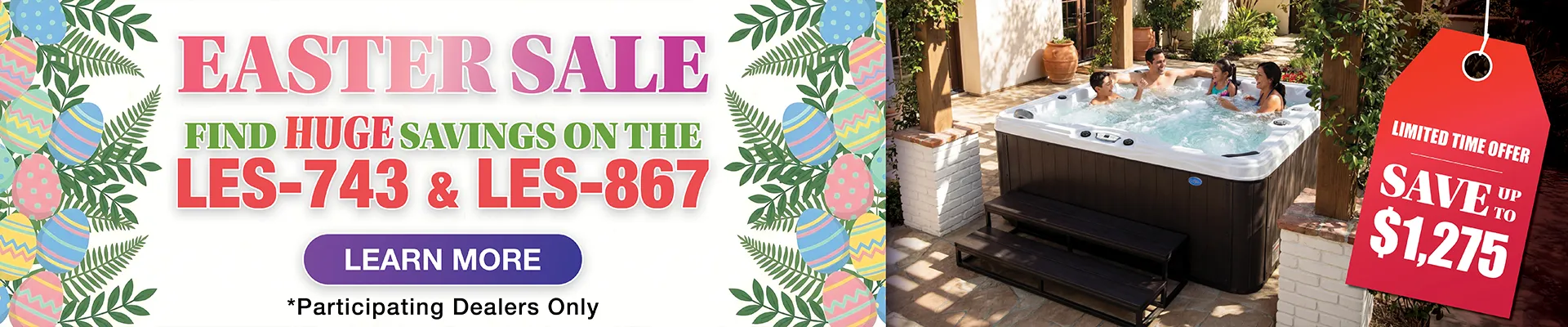 Calspas hot tub being used in a family setting - Garland