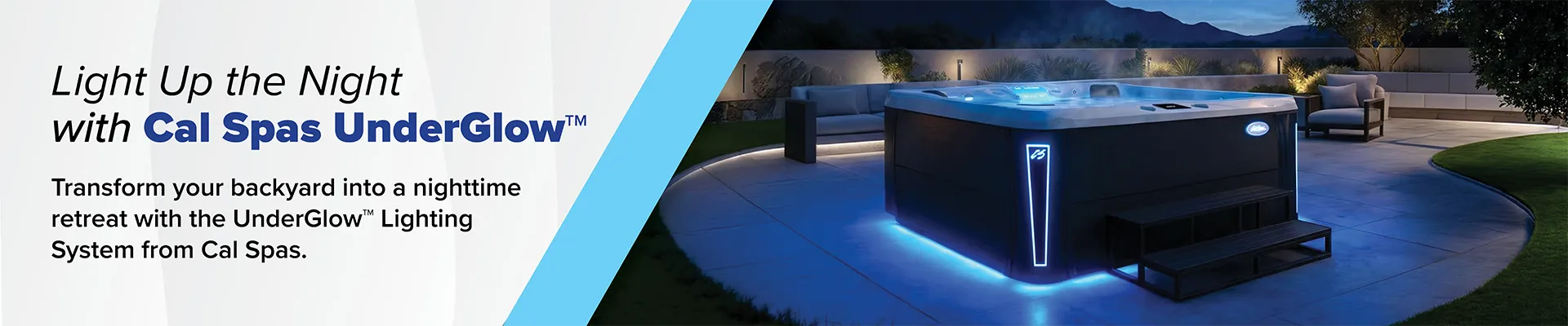 Calspas hot tub being used in a family setting - Garland