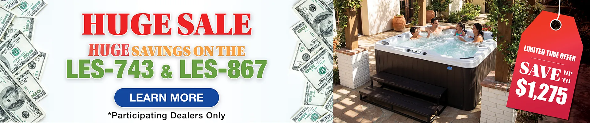 Calspas hot tub being used in a family setting - Garland